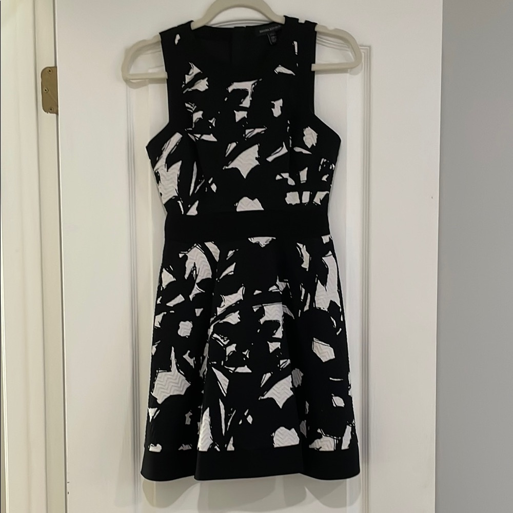Black and White Sleeveless Dress
